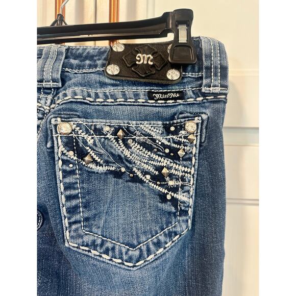 Miss Me Rhinslestone Easy boot size 24 women’s Jean western - Picture 8 of 10